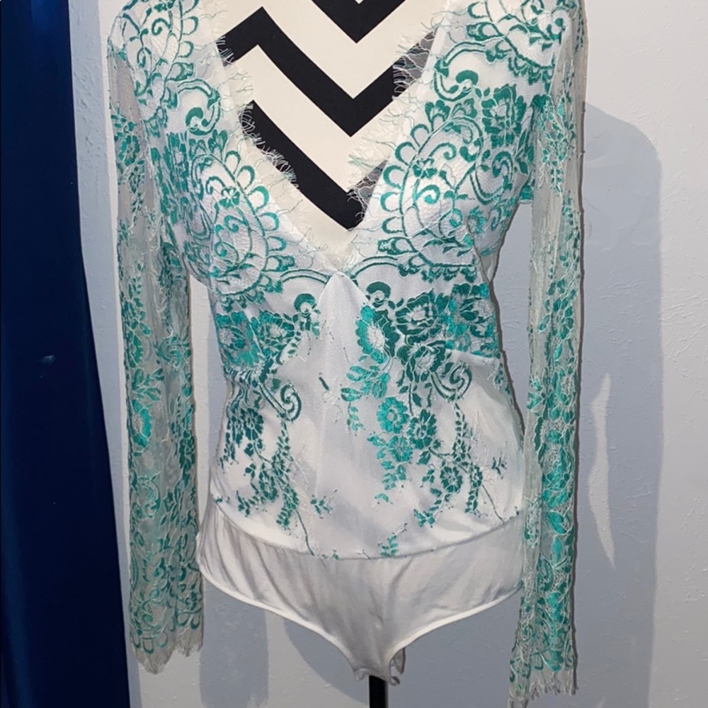 Green Bodysuit Blouse